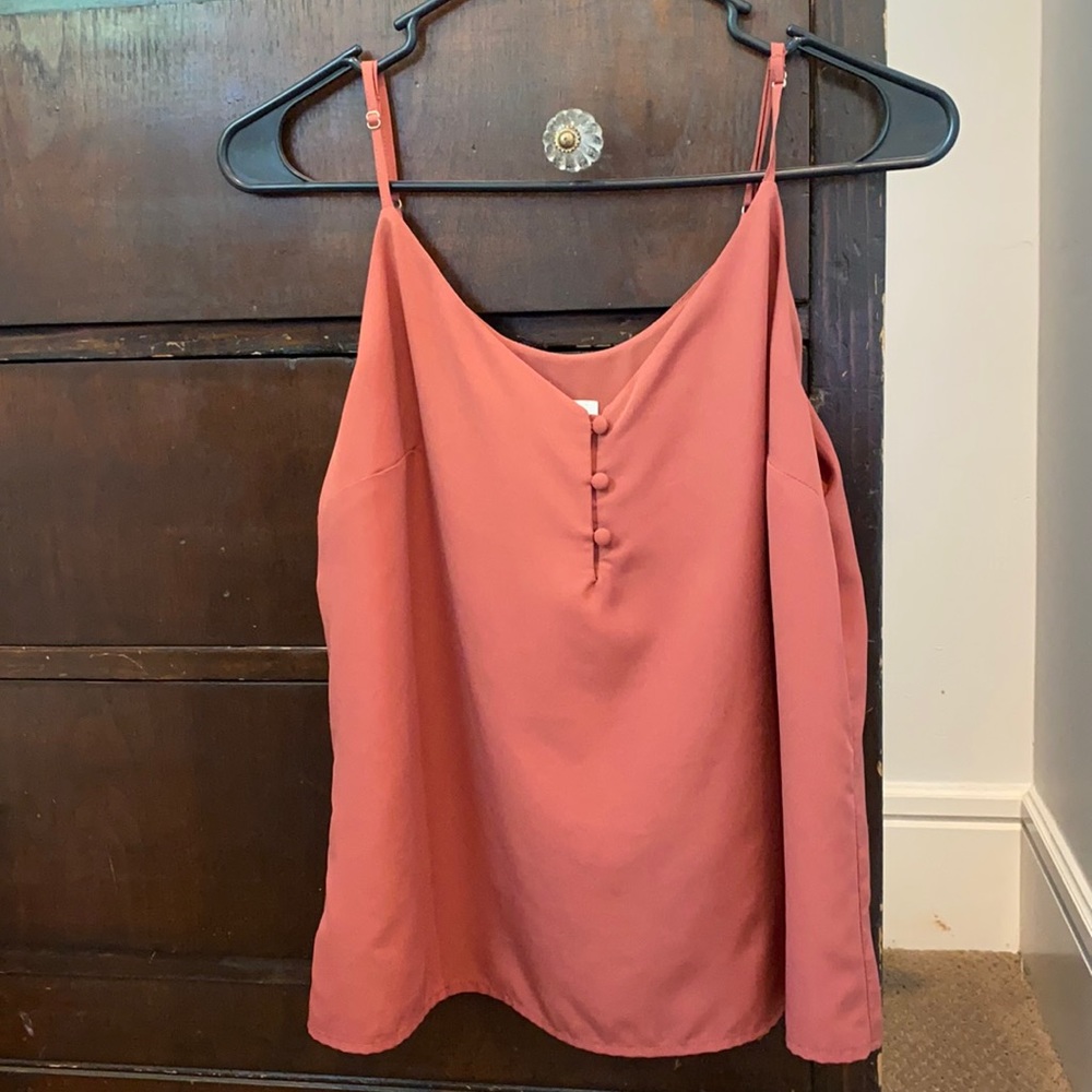 “A new day” small pink cami tank top